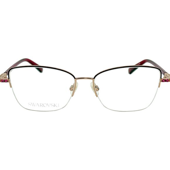 Swarovski SK5472 Womens Semi Rimless Eyeglass Frame 072 Shiny Pink 53-15 main image 5